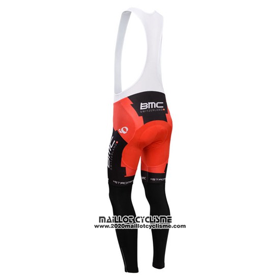 2014 Maillot Ciclismo BMC Noir et Rouge Manches Longues et Cuissard